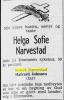 Dødsannonse Helga Sofie Narvestad Avisen Agder 13 November 1970.jpg