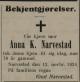 Dødsanonnse Anna K Narvestad Avisen Agder 14 November 1934.jpg